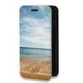 Дизайнерский горизонтальный чехол-книжка для Nokia 7 пляж