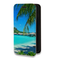 Дизайнерский горизонтальный чехол-книжка для Xiaomi RedMi Note 10 пляж