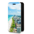 Дизайнерский горизонтальный чехол-книжка для Huawei Y5p пляж