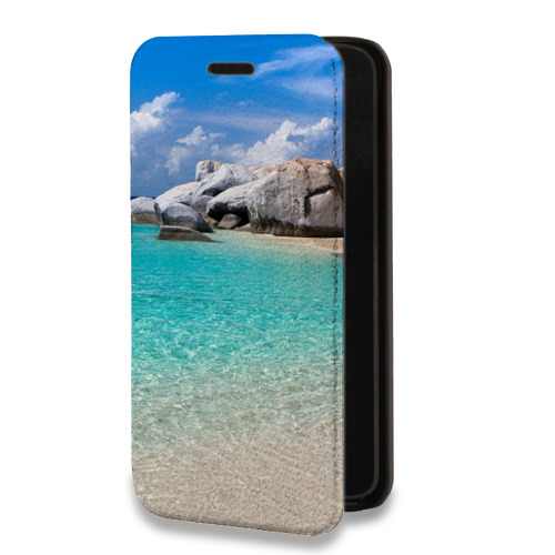 Дизайнерский горизонтальный чехол-книжка для Iphone 14 пляж