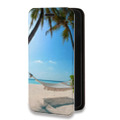 Дизайнерский горизонтальный чехол-книжка для Huawei Honor 50 пляж