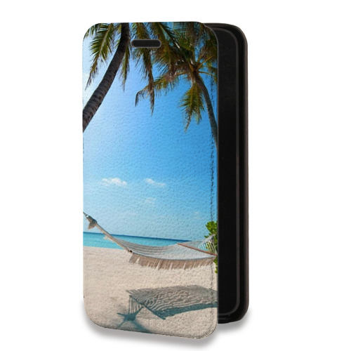 Дизайнерский горизонтальный чехол-книжка для Realme 7 пляж