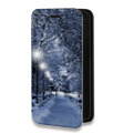 Дизайнерский горизонтальный чехол-книжка для Alcatel One Touch Idol 2 mini зима