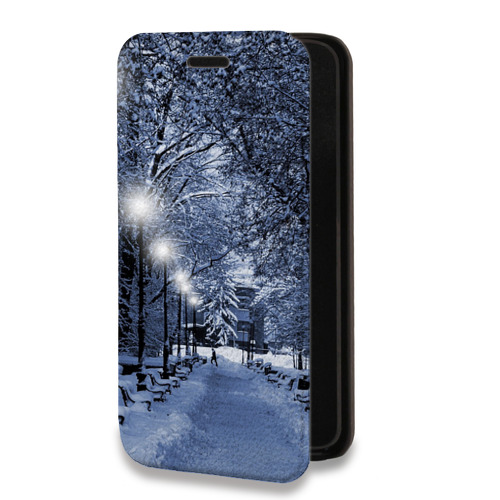 Дизайнерский горизонтальный чехол-книжка для Iphone 7 Plus / 8 Plus зима