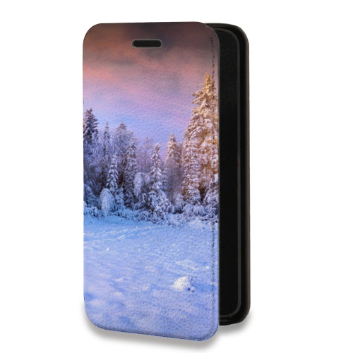 Дизайнерский горизонтальный чехол-книжка для Samsung Galaxy A12 зима