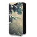 Дизайнерский горизонтальный чехол-книжка для Huawei Honor 50 Lite зима