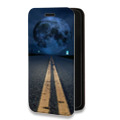 Дизайнерский горизонтальный чехол-книжка для Samsung Galaxy S22 Ultra ночь