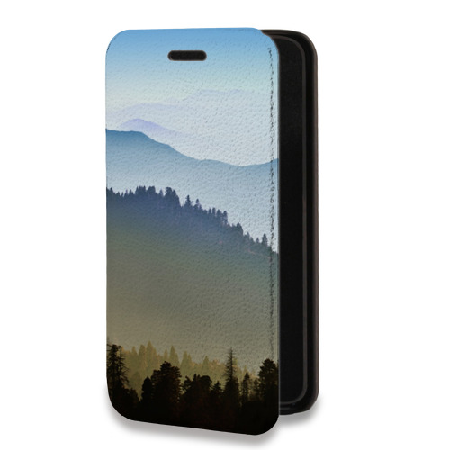 Дизайнерский горизонтальный чехол-книжка для Iphone 14 Pro Max горы