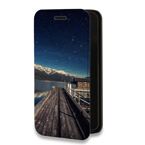 Дизайнерский горизонтальный чехол-книжка для Iphone 13 Pro горы
