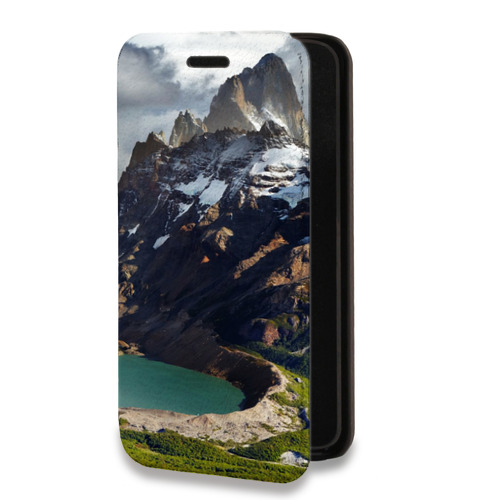 Дизайнерский горизонтальный чехол-книжка для Iphone 12 Pro горы