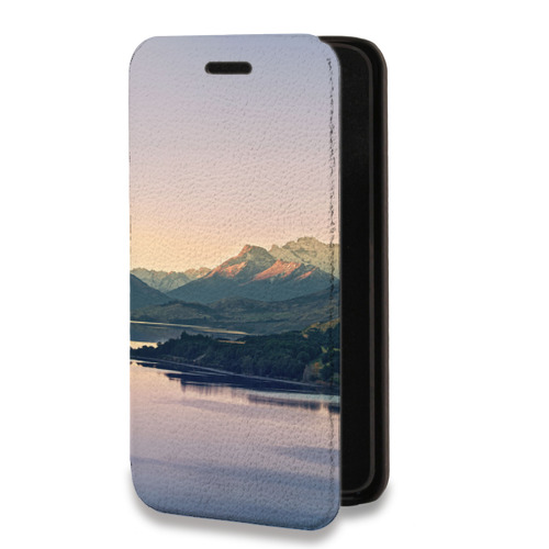 Дизайнерский горизонтальный чехол-книжка для Iphone 7 горы