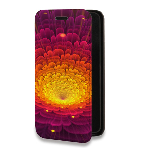Дизайнерский горизонтальный чехол-книжка для Samsung Galaxy S10 Lite Абстракции Фрактал