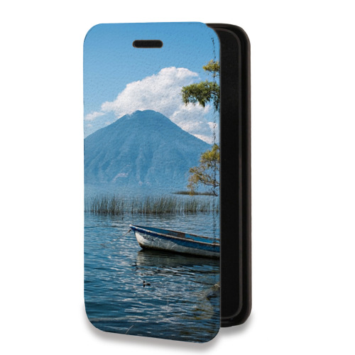 Дизайнерский горизонтальный чехол-книжка для Iphone 12 Pro озеро