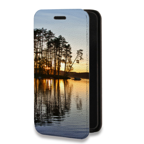 Дизайнерский горизонтальный чехол-книжка для Iphone 7 Plus / 8 Plus озеро