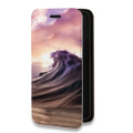 Дизайнерский горизонтальный чехол-книжка для Samsung Galaxy S10 волны