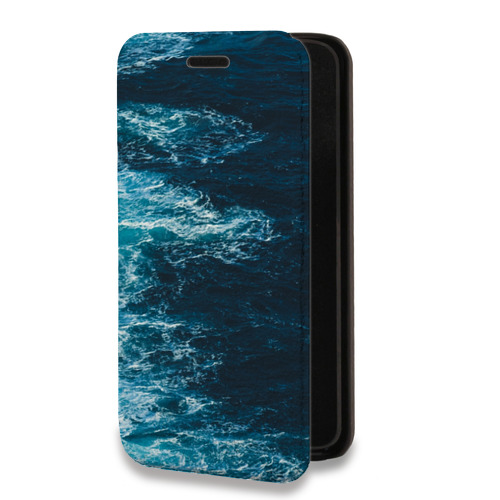 Дизайнерский горизонтальный чехол-книжка для Iphone 14 Pro Max волны