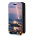 Дизайнерский горизонтальный чехол-книжка для Samsung Galaxy A52 молния