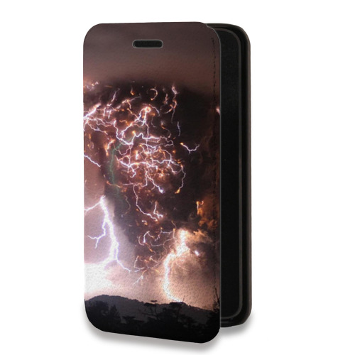 Дизайнерский горизонтальный чехол-книжка для Iphone 12 Pro молния