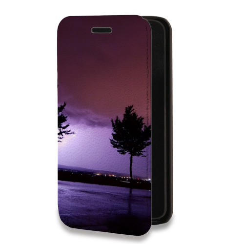 Дизайнерский горизонтальный чехол-книжка для Iphone 12 Pro Max молния
