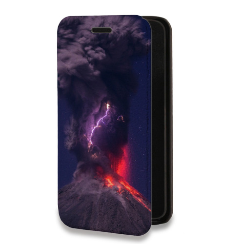 Дизайнерский горизонтальный чехол-книжка для Iphone 14 Pro молния