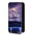 Дизайнерский горизонтальный чехол-книжка для Iphone 7 Plus / 8 Plus молния