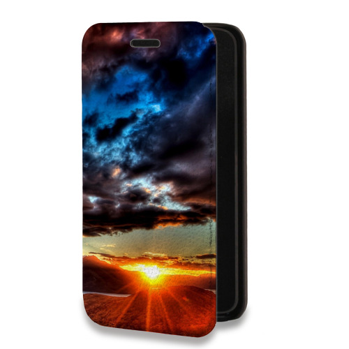 Дизайнерский горизонтальный чехол-книжка для Iphone 7 восход
