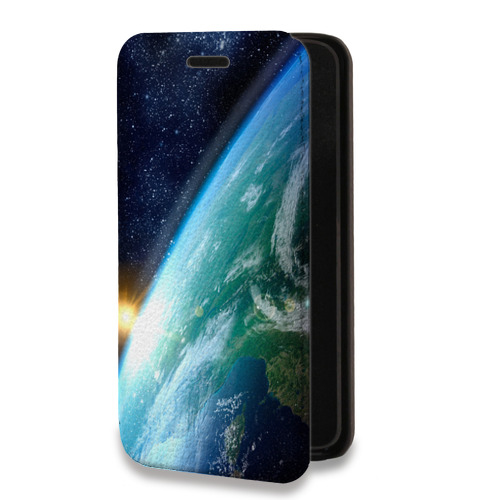 Дизайнерский горизонтальный чехол-книжка для Samsung Galaxy A12 восход