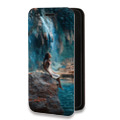Дизайнерский горизонтальный чехол-книжка для Samsung Galaxy S10 водопады