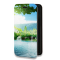 Дизайнерский горизонтальный чехол-книжка для Huawei P40 Pro водопады