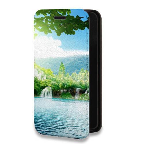 Дизайнерский горизонтальный чехол-книжка для Iphone 12 Pro водопады