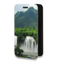 Дизайнерский горизонтальный чехол-книжка для Iphone 14 Pro Max водопады