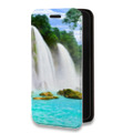 Дизайнерский горизонтальный чехол-книжка для Huawei Honor 50 Lite водопады