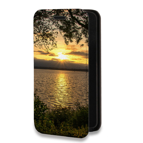 Дизайнерский горизонтальный чехол-книжка для Iphone 14 Pro Max Закат