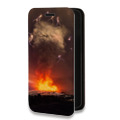 Дизайнерский горизонтальный чехол-книжка для Iphone 7 Plus / 8 Plus вулкан