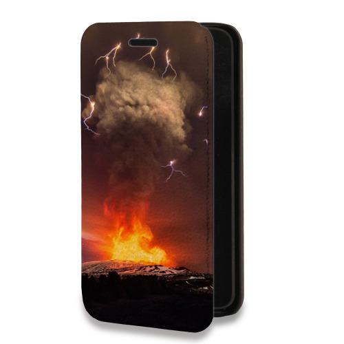 Дизайнерский горизонтальный чехол-книжка для Realme C11 вулкан