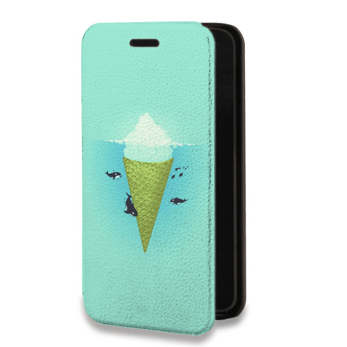Дизайнерский горизонтальный чехол-книжка для Iphone 12 Pro айсберг
