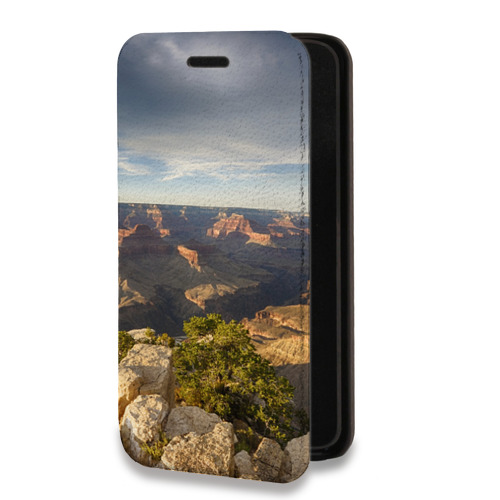Дизайнерский горизонтальный чехол-книжка для Huawei P40 Lite E каньоны