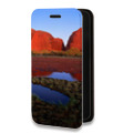 Дизайнерский горизонтальный чехол-книжка для Huawei Honor 50 Lite каньоны