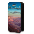 Дизайнерский горизонтальный чехол-книжка для Iphone 14 Pro каньоны