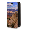 Дизайнерский горизонтальный чехол-книжка для Huawei P40 Lite E каньоны