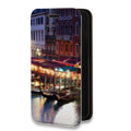 Дизайнерский горизонтальный чехол-книжка для Huawei P40 Lite E венеция