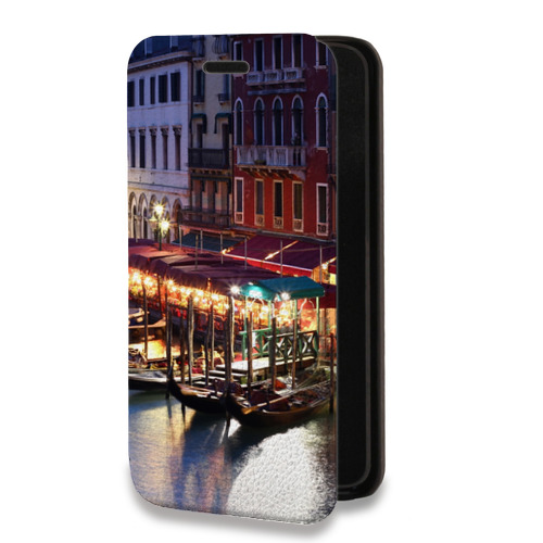 Дизайнерский горизонтальный чехол-книжка для Samsung Galaxy A52 венеция