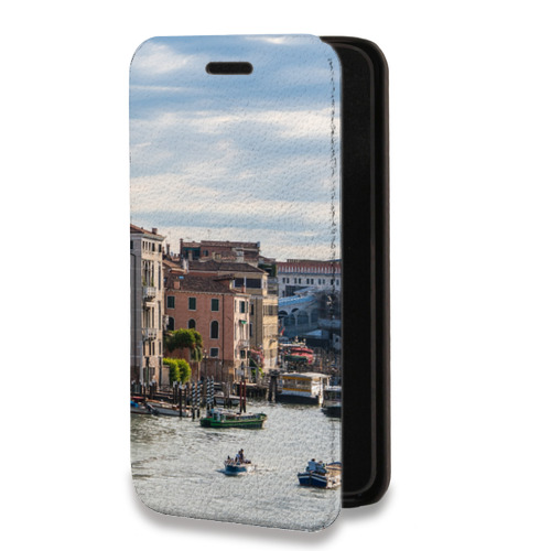Дизайнерский горизонтальный чехол-книжка для Iphone 7 венеция