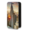 Дизайнерский горизонтальный чехол-книжка для Iphone Xr Нью-Йорк