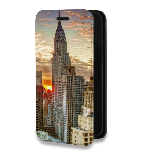 Дизайнерский горизонтальный чехол-книжка для Tecno Spark 8C Нью-Йорк