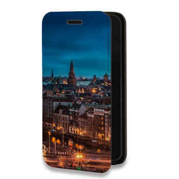Дизайнерский горизонтальный чехол-книжка для Huawei Honor 7C Pro амстердам (на заказ)