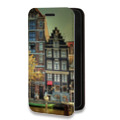 Дизайнерский горизонтальный чехол-книжка для Iphone 6/6s амстердам