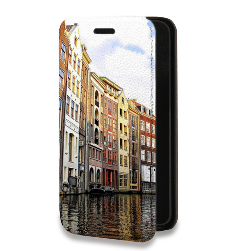 Дизайнерский горизонтальный чехол-книжка для Iphone 14 Pro Max амстердам