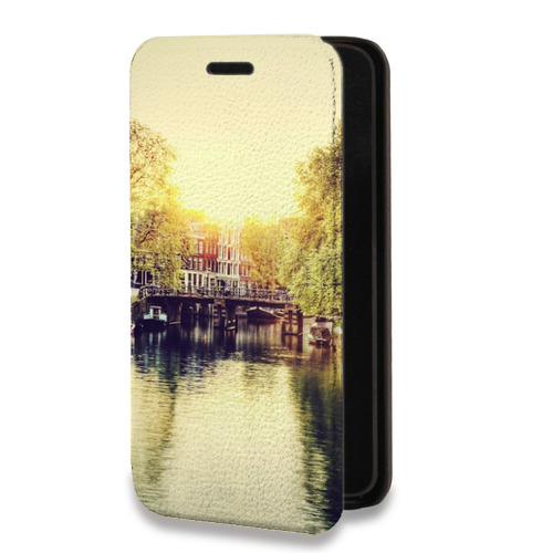 Дизайнерский горизонтальный чехол-книжка для Iphone 14 Pro амстердам