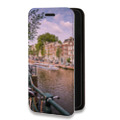 Дизайнерский горизонтальный чехол-книжка для Meizu 15 Plus амстердам